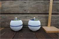 Japanese Porcelain Bowls with Lids