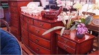 Five-piece cherry bedroom set with full-size bed