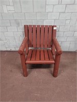 Patio wood log chair