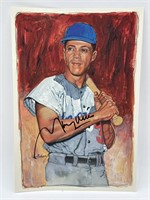 Vintage Signed AAPA Photo Maury Wills LA Dodgers
