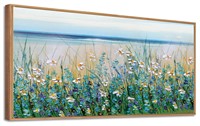 BINCUE Blue Seaside Cyan Floral Wall Decor Wild Bl