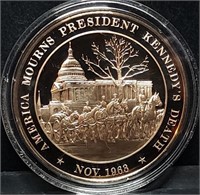 Franklin Mint 45mm Bronze US History Medal 1963