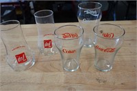 Coca-Cola and 7Up Glasses
