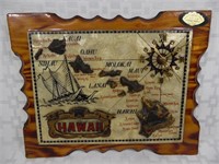 12.5" Hawaii Capiz Shell Clock Plaque