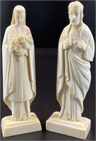 2 Vintage Carved Religious Figures