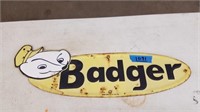 Badger Tin Sign