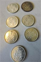 7 - Canadian Fifty Cent Coins