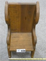 19" Tall Wooden Chair
