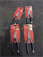 Husky 6" High Leverage Long Nose Pliers 4 pack