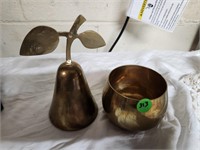 brass pear shaped bell & more
