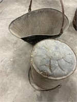 Ash bucket and galvanized