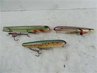 Lot of 3 Muskie Baits