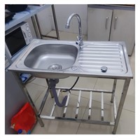 Stainless Steel Fish Cleaning Table with Sink Fauc