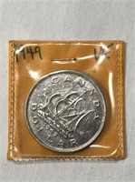 1949 V.F Canadian Silver Dollar Coin