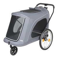 R8 Extra Large Foldable Pet Stroller  Grey R8