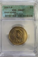 2007P John Adams Dollar ICG MS67