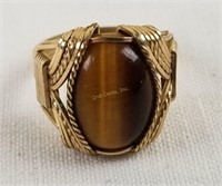 Gold Wire Ring W/ Stone/ Untested