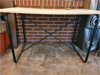 Vintage Desk - wood top/metal legs 47x27x29