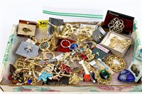 Flat of Vintage and Costume Jewelry