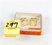 Mother of Pearl Hand Carved Vintage Cuff Links