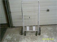 White Laundry Grocery Cart - Folds Up