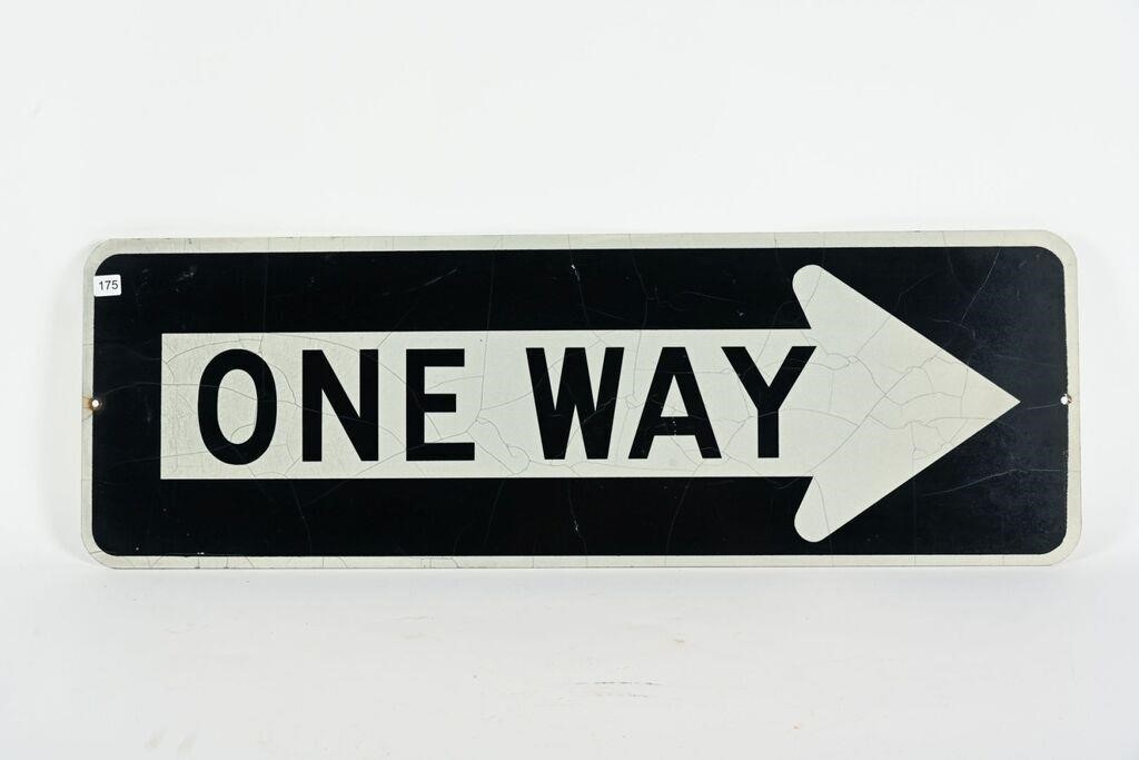 ONE WAY ALUMINUM ROAD SIGN