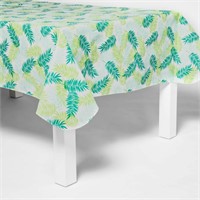 84" X 60" Polyester Leaves Print Tablecover - Sun