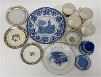 Lot of 13 Ornate Ceramic Plates & Cups