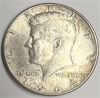 1964 Kennedy Half Dollar 90% Silver Content!