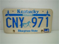 1998 Kentucky State Warren County License Plate