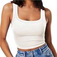 Womens Sleeveless Fitted Tank Top-LG