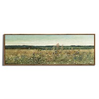 Framed Canvas Wall Art - Floral 13.5x40