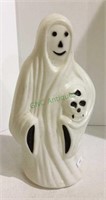 Vintage ghost with skull Halloween blow molds
