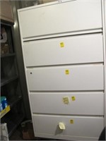METAL FILE CABINET 4 DRAWER, 1 LIFT FRONT 3FTX65