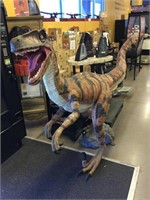 Life Size Velociraptor Dinosaur Display Statue -