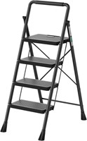 4 Step Ladder, RIKADE Folding Step Stool, Step Sto