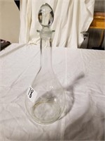 Etched glass decanter