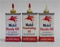 MOBIL OIL CAN COLLECTION (3)