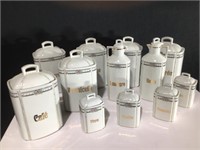 12pc French Kitchen Canister Set