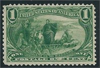 US STAMP SCOTT# 285, MH, 1 CENT GREEN, SCV: $27.50