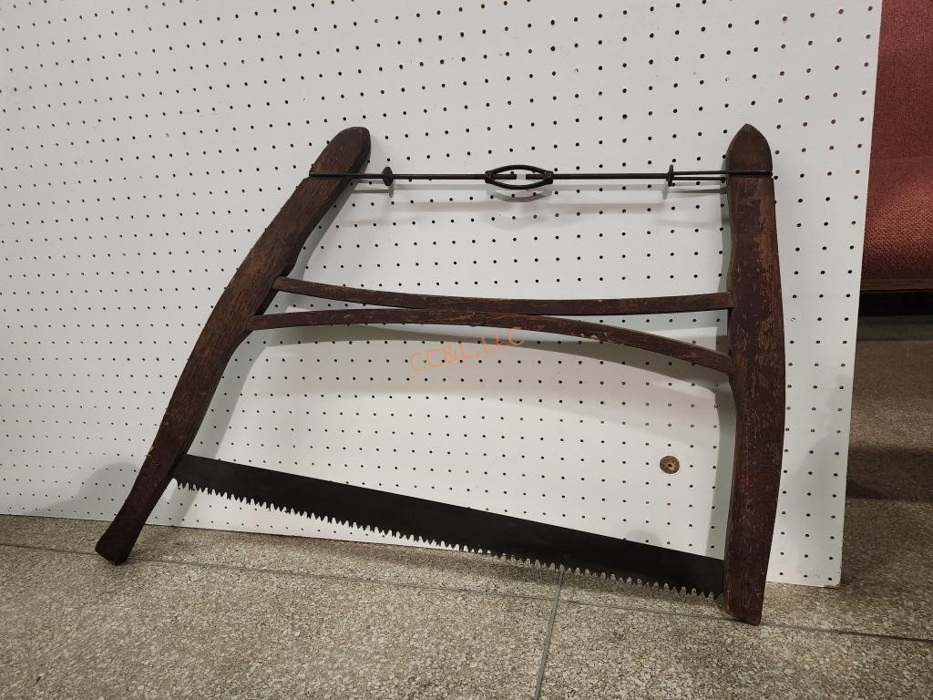 Antique One Man Bucksaw Bow Saw Rustic