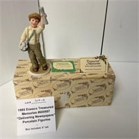 1985 Enesco "Delivering Newspapers" Figurine, in