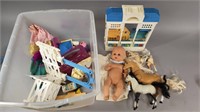 LARGE GROUP OF DOLL ACCESSORIES - INCLUDES HORSE