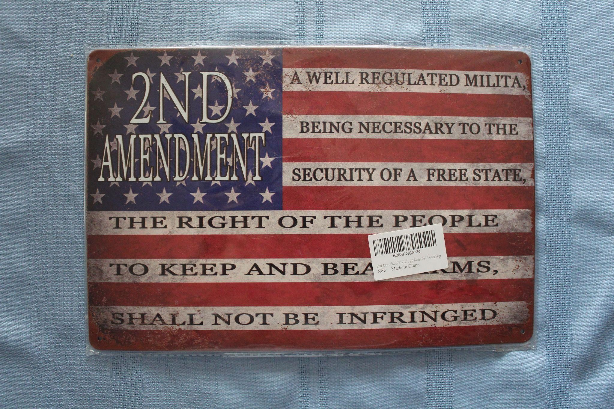 Retro Tin Sign: 2nd Amendment