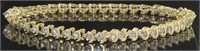 14k Gold "S" Style 3.50 ct Diamond Tennis Bracelet