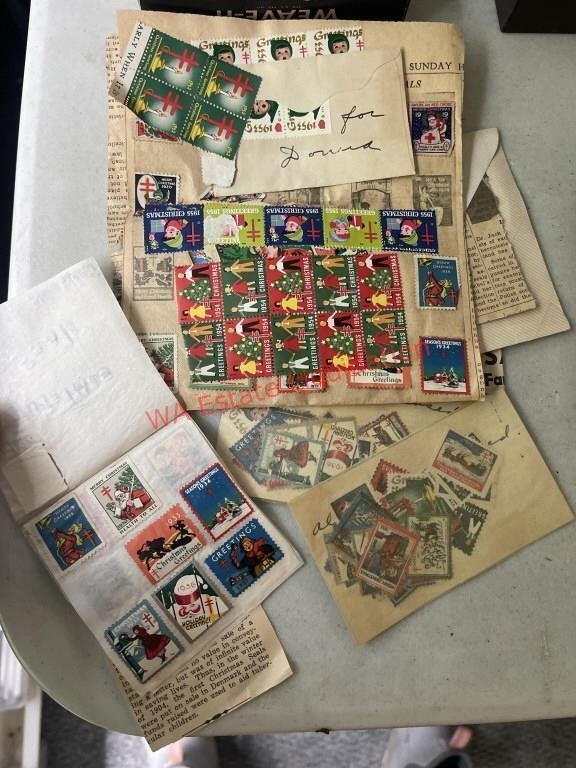Large lot of 1930’s stamps  (living room)