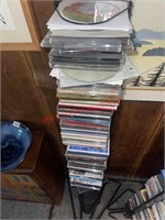 CD stand with Cd’s (living room)