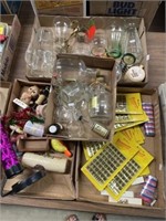 Bottles, Glasses And Assorted Items