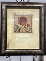 Vintage Romance Blooming Flower Framed Lithograph