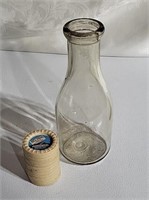 Vintage Duraglass Milk Bottle and Caps